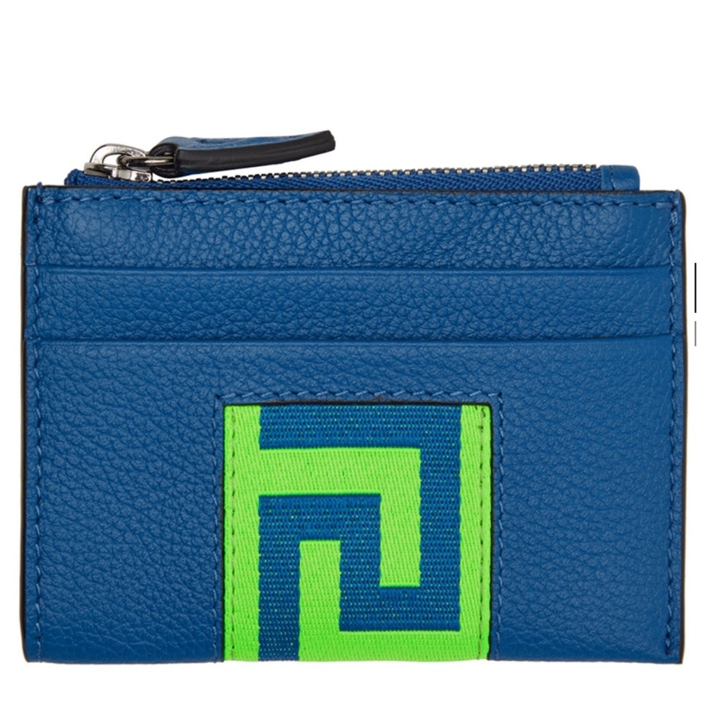 VERSACE BLUE MONEY CLIP AND CARD HOLDER WALLET UNISEX